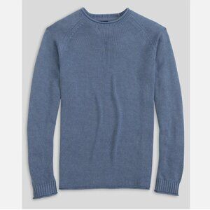 johnnie-O Kordell Linen Blend Crewneck Sweater Laguna Blue Size Large NWOT